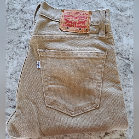 Levi's 511 men's tan stretch jeans 31x32 - Picture 1 of 6